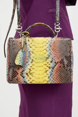 Marc Cross Leather Grace Embossed Box Bag