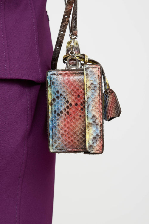 Marc Cross Leather Grace Embossed Box Bag