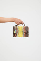 Marc Cross Leather Grace Embossed Box Bag