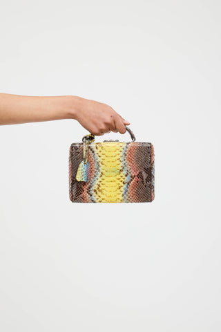 Marc Cross Leather Grace Embossed Box Bag