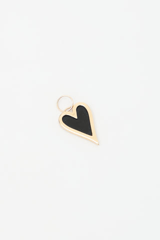 Mark Lash 14K Gold & Onyx Heart Pendant