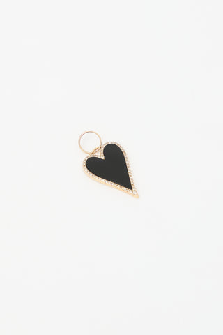Mark Lash 14K Gold & Onyx Heart Pendant