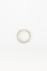 Mark Lash 19K White Gold & Diamond Band Ring