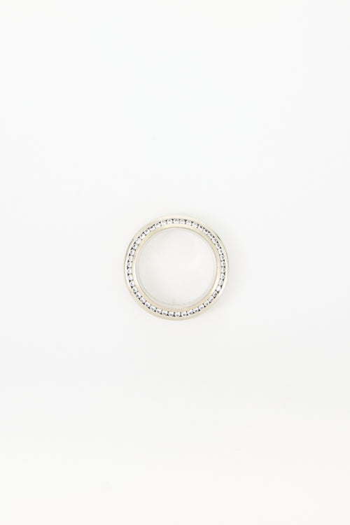 Mark Lash 19K White Gold & Diamond Band Ring