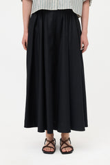 Mark Kenly Domino Tan Wool Pleated Maxi Skirt