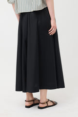 Mark Kenly Domino Tan Wool Pleated Maxi Skirt