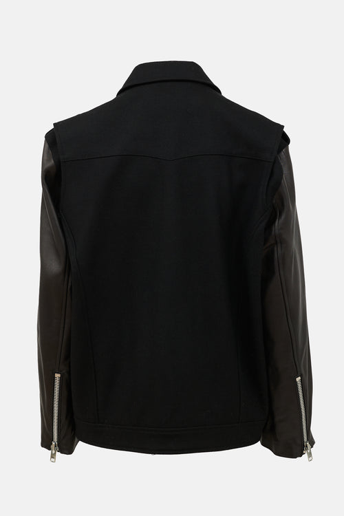 Markoo Wool & Leather Biker Jacket
