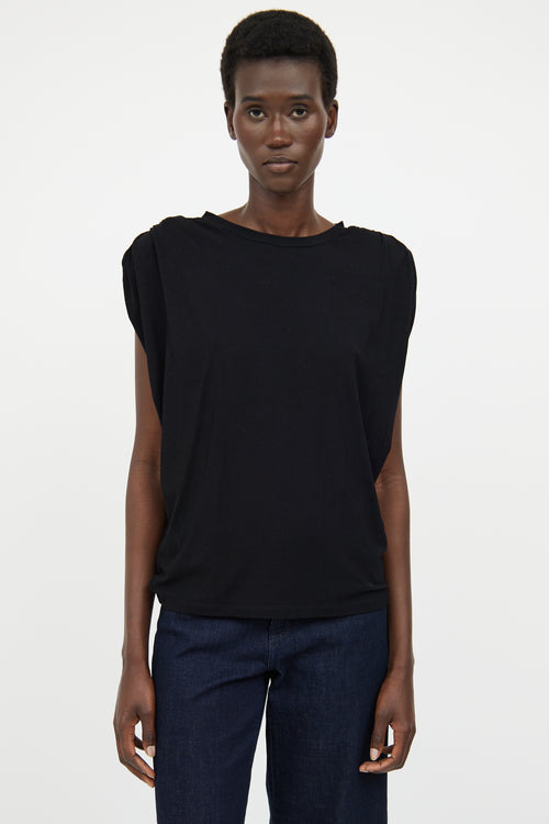 Birgette Herskind Black Ruched Sleeveless Top