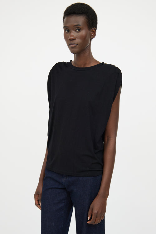 Birgette Herskind Black Ruched Sleeveless Top