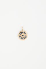 Marlo Laz 14K Gold Porte Bonheur Blue Sapphire Pendant
