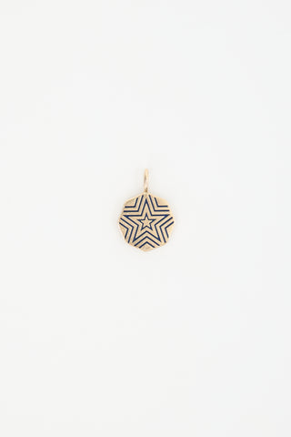 Marlo Laz 14K Gold Porte Bonheur Blue Sapphire Pendant