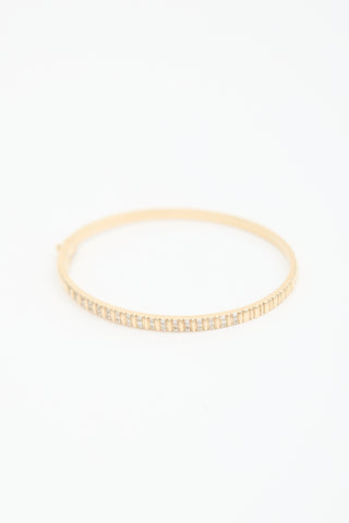 Marlo Laz 14k Yellow Gold & White Diamond Juli Bangle