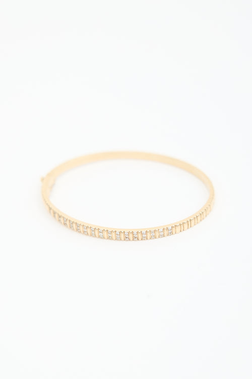 Marlo Laz 14k Yellow Gold & White Diamond Juli Bangle
