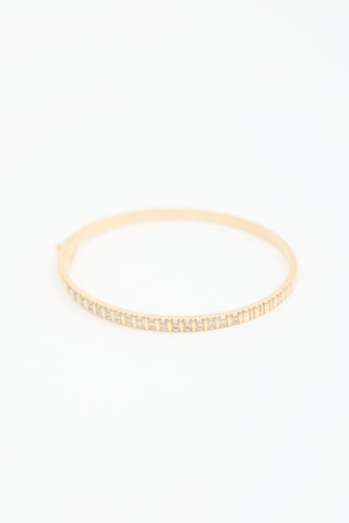Marlo Laz 14k Yellow Gold & White Diamond Juli Bangle