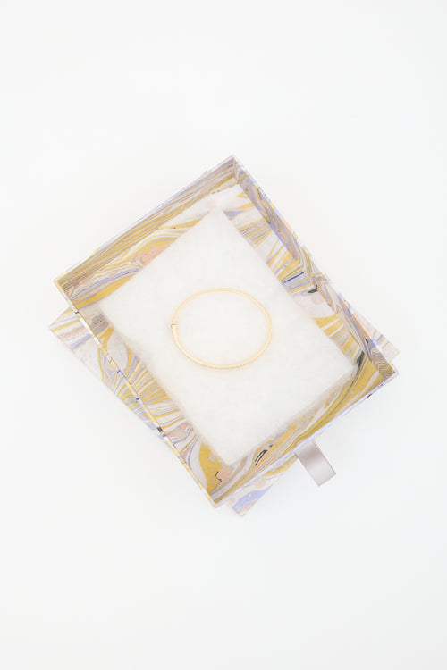 Marlo Laz 14k Yellow Gold & White Diamond Juli Bangle