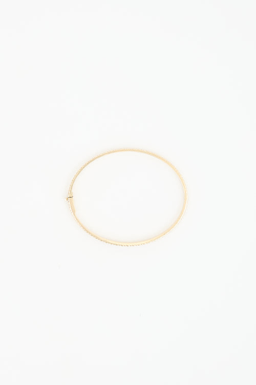 Marlo Laz 14k Yellow Gold & White Diamond Juli Bangle