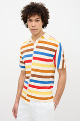 Marni Asymmetric Striped Polo
