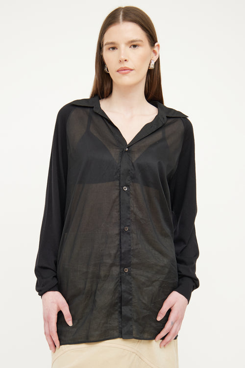 Marni Black Button Up Top