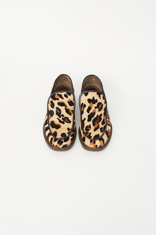 Beige & Black Textured Loafer