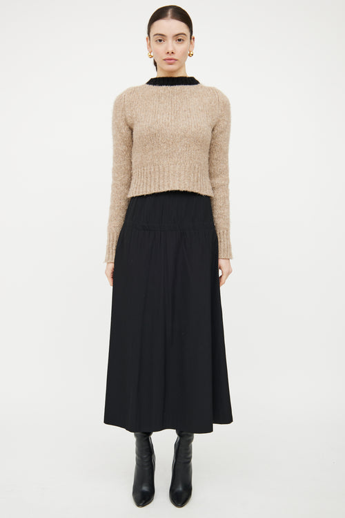 Marni Beige & Black Wool Knit Sweater