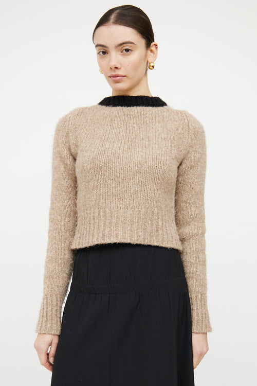 Marni Beige & Black Wool Knit Sweater