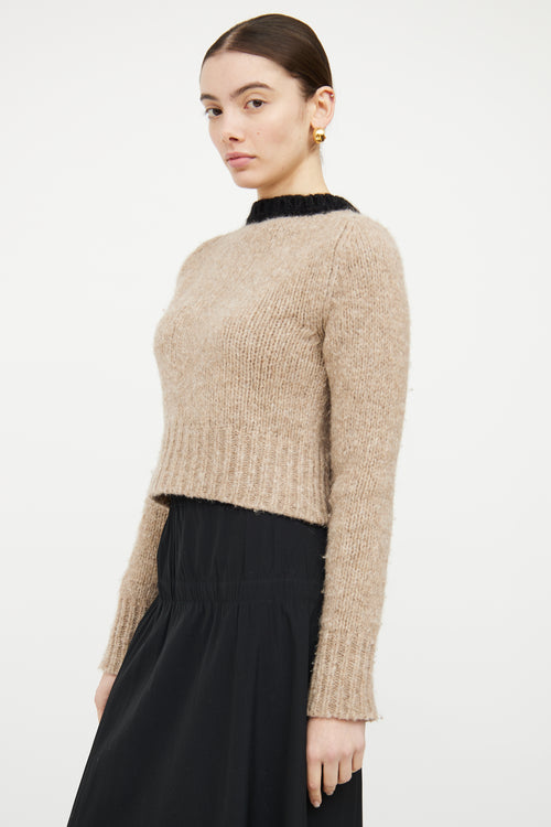 Marni Beige & Black Wool Knit Sweater