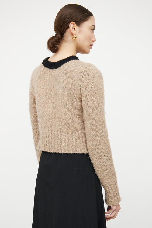 Marni Beige & Black Wool Knit Sweater