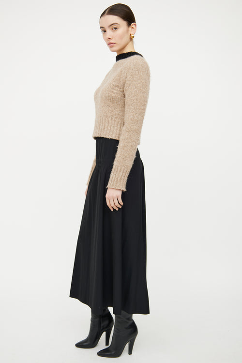 Marni Beige & Black Wool Knit Sweater