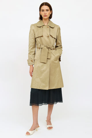 Marni Beige Double Breasted Trench Coat