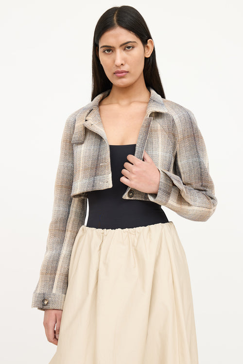 Marni Wool Cropped Tweed Jacket