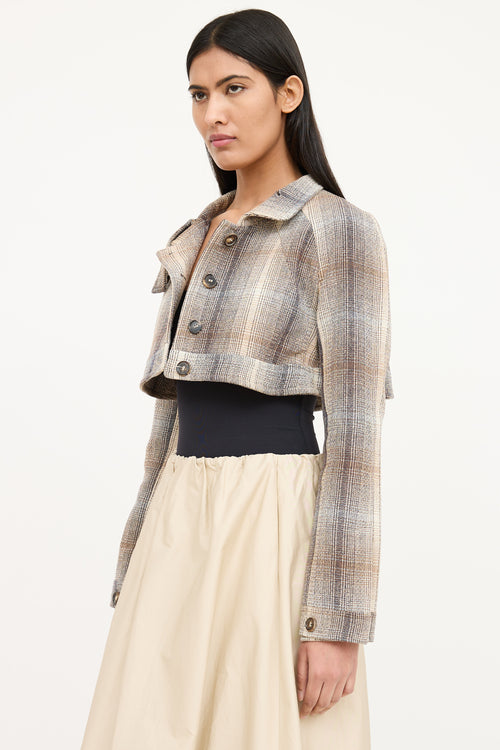 Marni Wool Cropped Tweed Jacket
