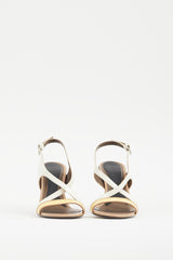 Marni Beige & Yellow Patent Leather Slingback Heel