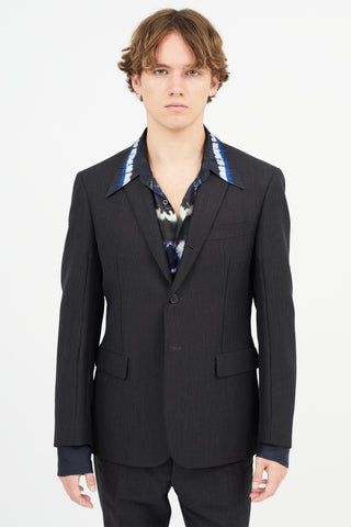 Marni Grey Wool & Mohair Blazer