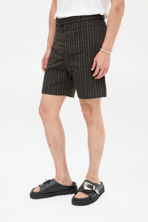 Marni Black & Brown Plaid Short