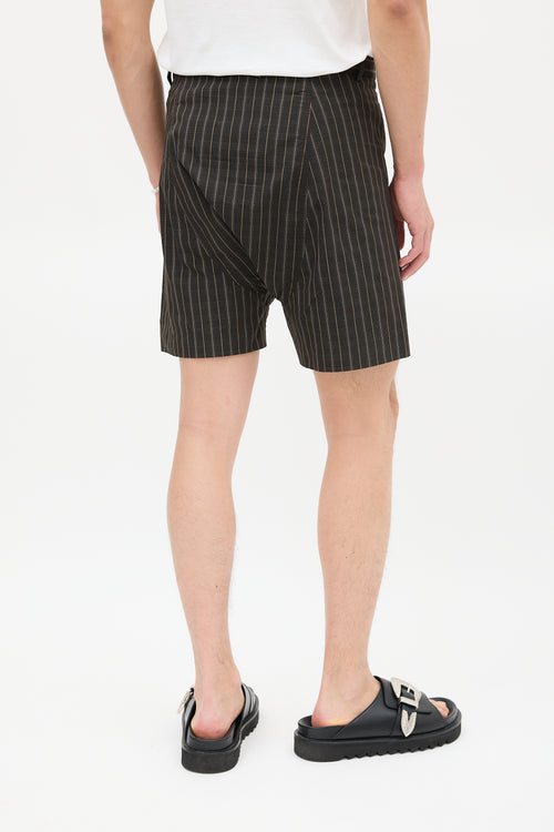 Marni Black & Brown Plaid Short