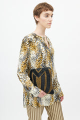 Marni Black & Gold Beaded Clutch