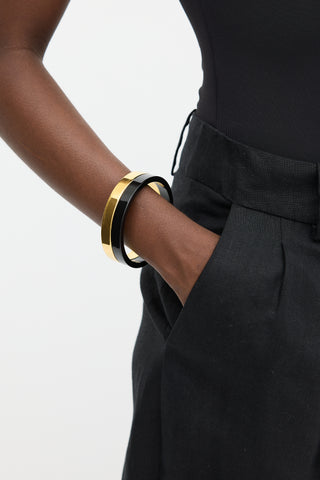 Marni Black & Gold Enamel Bangle