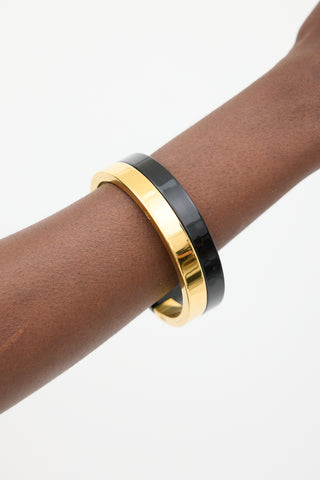 Marni Black & Gold Enamel Bangle