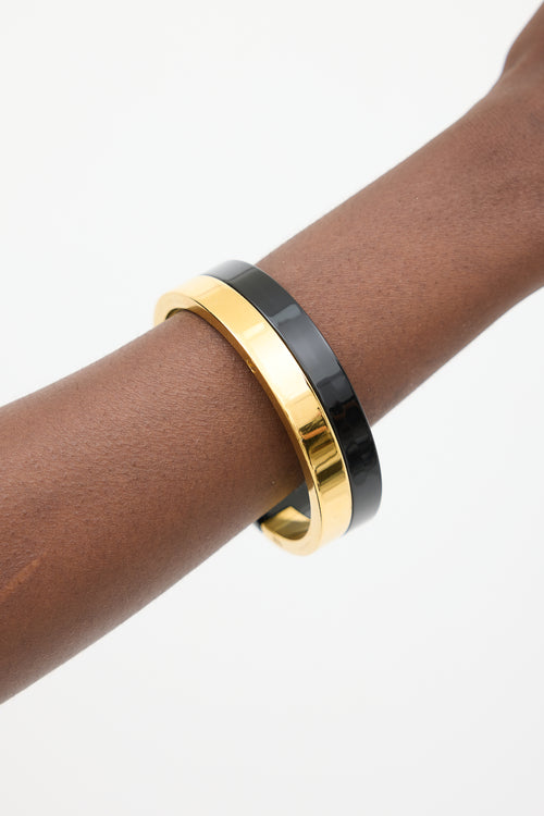 Marni Black & Gold Enamel Bangle