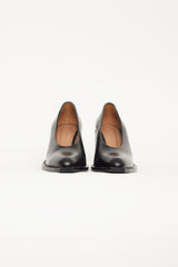 Marni Black High Cut Collar Leather Pump