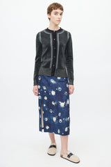 Marni Black Metallic & Dark Green Cardigan