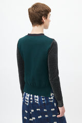 Marni Black Metallic & Dark Green Cardigan