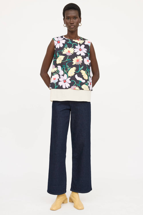 MarniFloral Sleeveless Top