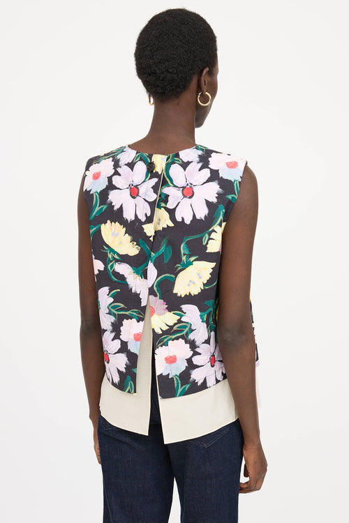 MarniFloral Sleeveless Top