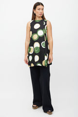 Marni Black & Multicolour Dot Printed Mini Dress