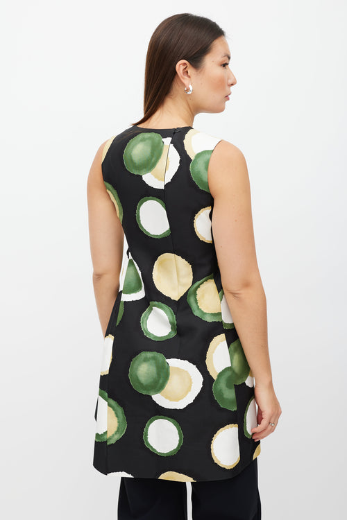 Marni Black & Multicolour Dot Printed Mini Dress