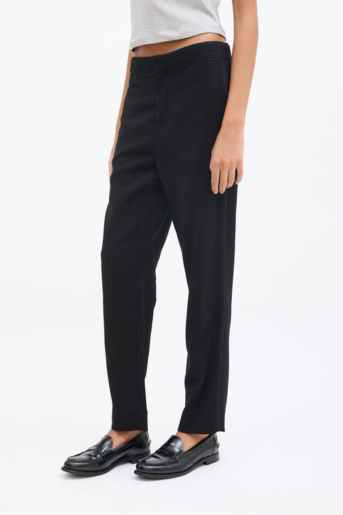 Marni Black & Navy Tuxedo Slim Trouser