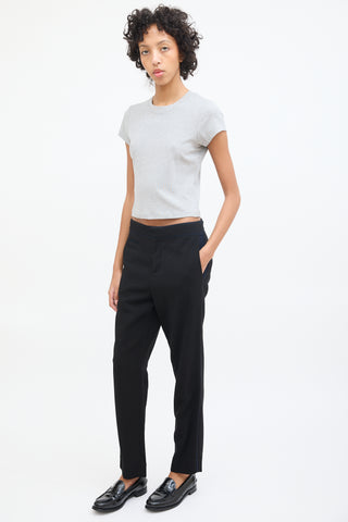 Marni Black & Navy Tuxedo Slim Trouser