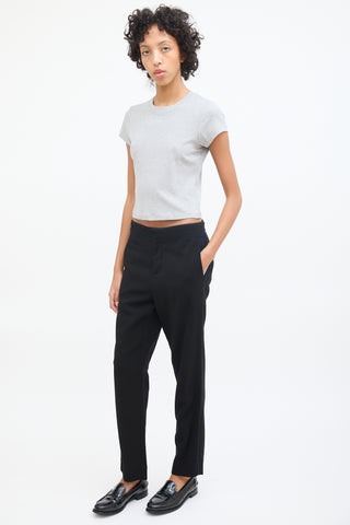 Marni Black & Navy Tuxedo Slim Trouser