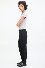 Marni Black & Navy Tuxedo Slim Trouser